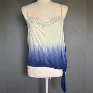 Black Tape Tie Dye Ombré Tank Top